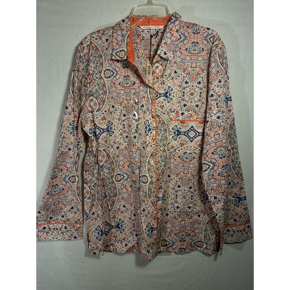 NEW Victorias Secret WOMENS SIZE Small Sleep Shirt Pink Button Down